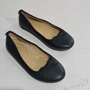 Cat & Jack Black Bow Ballet Flats Size 3